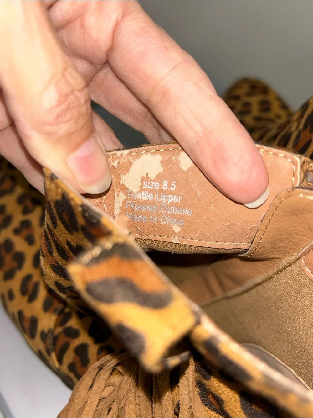 Volatile Leopard-Print Ankle Boots in Brown & Black size 8.5